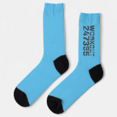 Chaussette Texte usé et rayé Workout 247365 bleu (Gauche)