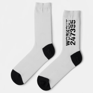 Chaussette Texte usé et rayé Workout 247365 noir