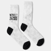 Chaussette Texte usé et rayé Workout 247365 rustique (Droite)