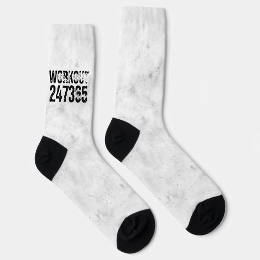 Chaussette Texte usé et rayé Workout 247365 rustique (Droite)