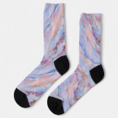 Chaussette Texture accentuée semblable à du marbre violet (Gauche)