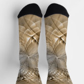 Chaussette Texture d'art fractal abstrait aux tons terreux mo (Haut)