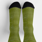 Chaussette Texture de l'alligator vert citron (Haut)