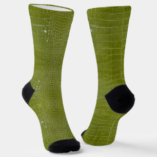 Chaussette Texture de l'alligator vert citron