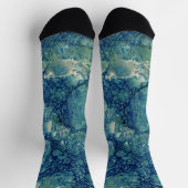 Chaussette Texture de marbre vert Turquoise bleu (Haut)
