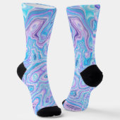 Chaussette Texture de marbre violet bleu peinture liquide abs (Angulaire)