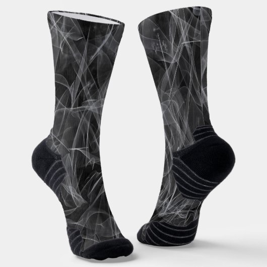 Chaussette Texture de volute de fumée élégante (Angulaire)