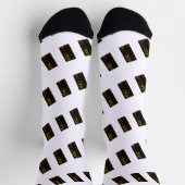 Chaussette Texture des tourbillons d'or jaune noir (Haut)