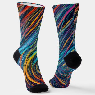 Chaussette texture fractale Abstraite