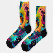 Chaussette texture fractale Abstraite (Gauche)