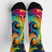 Chaussette texture fractale Abstraite (Haut)