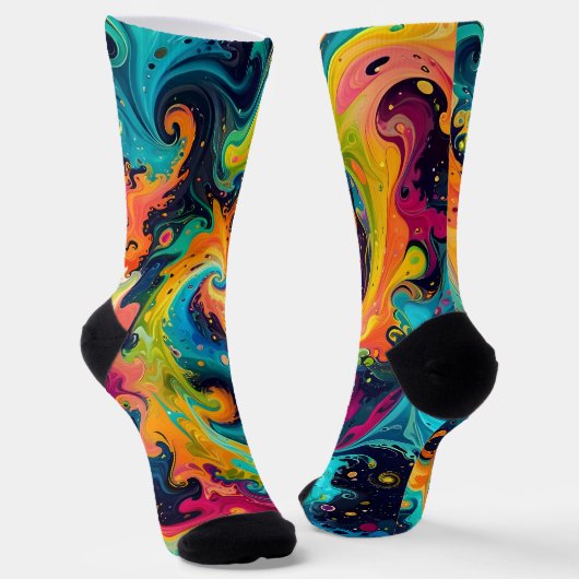 Chaussette texture fractale Abstraite (Angulaire)