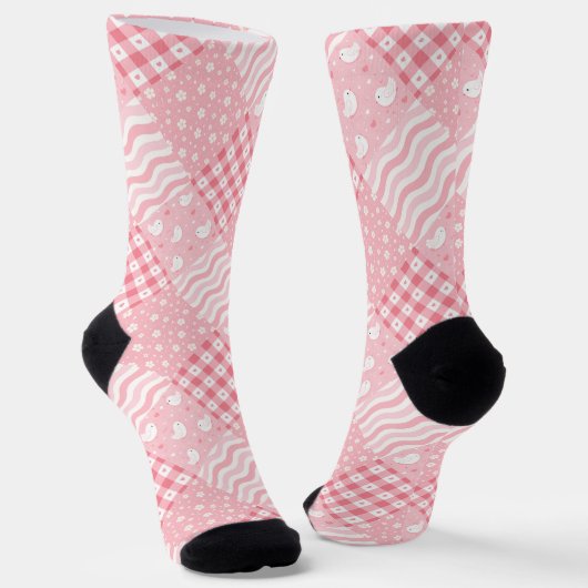 Chaussette Textures roses (Angulaire)