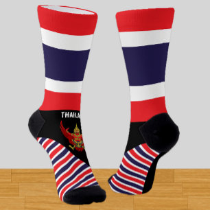 Chaussette Thaïlande, mode, drapeau thaïlandais, patriotique