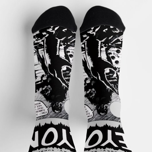 Chaussette 'The BEYOND' Horror Comic Socks (Haut)