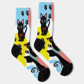Chaussette The Cutest Black Cat Socks - Black Cat Gift  (Droite)