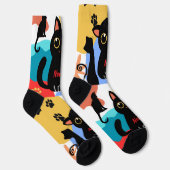 Chaussette The Cutest Black Cat Socks - Black Cat Gift (Droite)