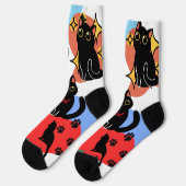 Chaussette The Cutest Black Cat Socks - Black Cat Gift  (Gauche)