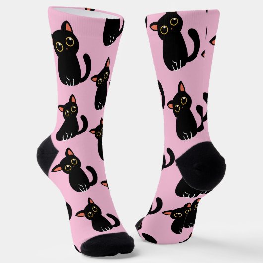 Chaussette The Cutest Black Cat Socks Gift For Cat Lovers (Angulaire)