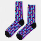 Chaussette The Purple Pixie – Funk Legend Pattern Crew Socks (Gauche)