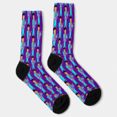 Chaussette The Purple Pixie – Funk Legend Pattern Crew Socks (Droite)