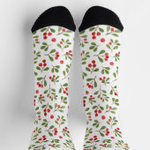 Chaussette Thème de Noël Holly, Mistletoe et Berries (Haut)