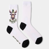 Chaussette Thème Moose d'hiver (Droite)