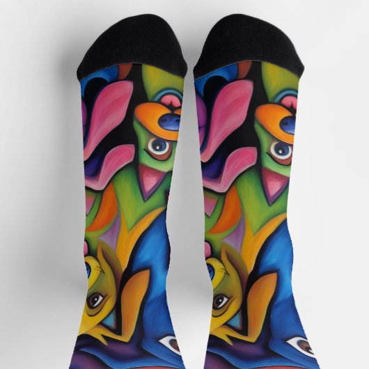 Chaussette Those Crazy Abstract Dogs (Haut)