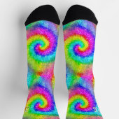 Chaussette Tiedye Trippy Hippie Psychedelic Retro Monogramme (Haut)