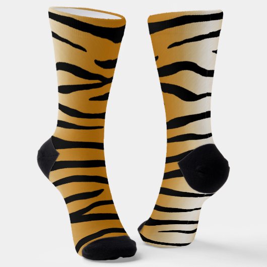 Chaussette Tiger Stripes Exotic Poster de animal drôle (Angulaire)
