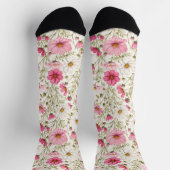 Chaussette Tiges de fleurs de cosmos aérées (Haut)