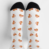 Chaussette Tigre bébé mignon sur chaussettes blanches (Haut)