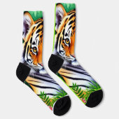 Chaussette Tigreau botanique audacieux (Droite)
