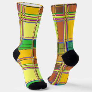 Chaussette Tissu coloré des Caraïbes Madras Tartan