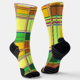 Chaussette Tissu coloré des Caraïbes Madras Tartan