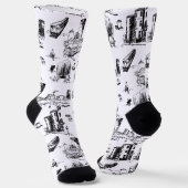 Chaussette Toile de Boston noir et blanc (Angulaire)