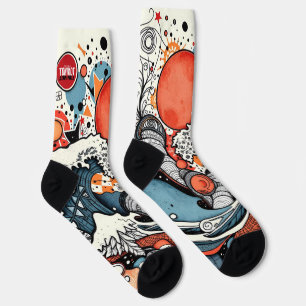 Chaussette TONI ORIGINAL – Chaussettes Vague Abstraite