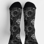 Chaussette Tons de gris floral (Haut)