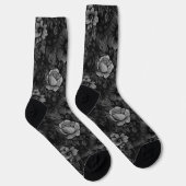 Chaussette Tons de gris floral (Droite)