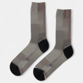 Chaussette Tons de terre carrés abstraits  (Gauche)