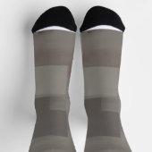 Chaussette Tons de terre carrés abstraits  (Haut)
