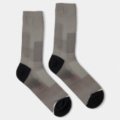 Chaussette Tons de terre carrés abstraits  (Droite)