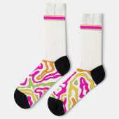 Chaussette Topographie colorée secrète sur blanc (Gauche)