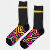 Chaussette Topographie colorée secrète sur noir (Gauche)