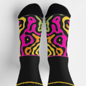 Chaussette Topographie colorée secrète sur noir (Haut)
