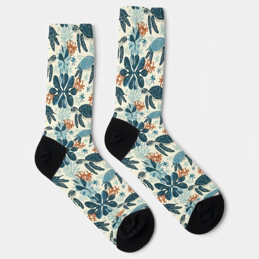Chaussette Tortue de mer Hawaiian Beach Vibes (Droite)