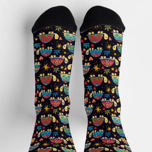 Chaussette Tortues colorées (Haut)