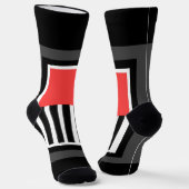 Chaussette Touches de piano + Chaussettes rouges d'équipage (Angulaire)