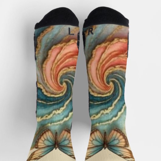 Chaussette tourbillon de papillon plumeux (Haut)