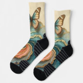 Chaussette tourbillon de papillon plumeux (Gauche)